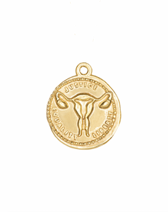 My Body My Choice | two-sided medallion | gold plated sterling